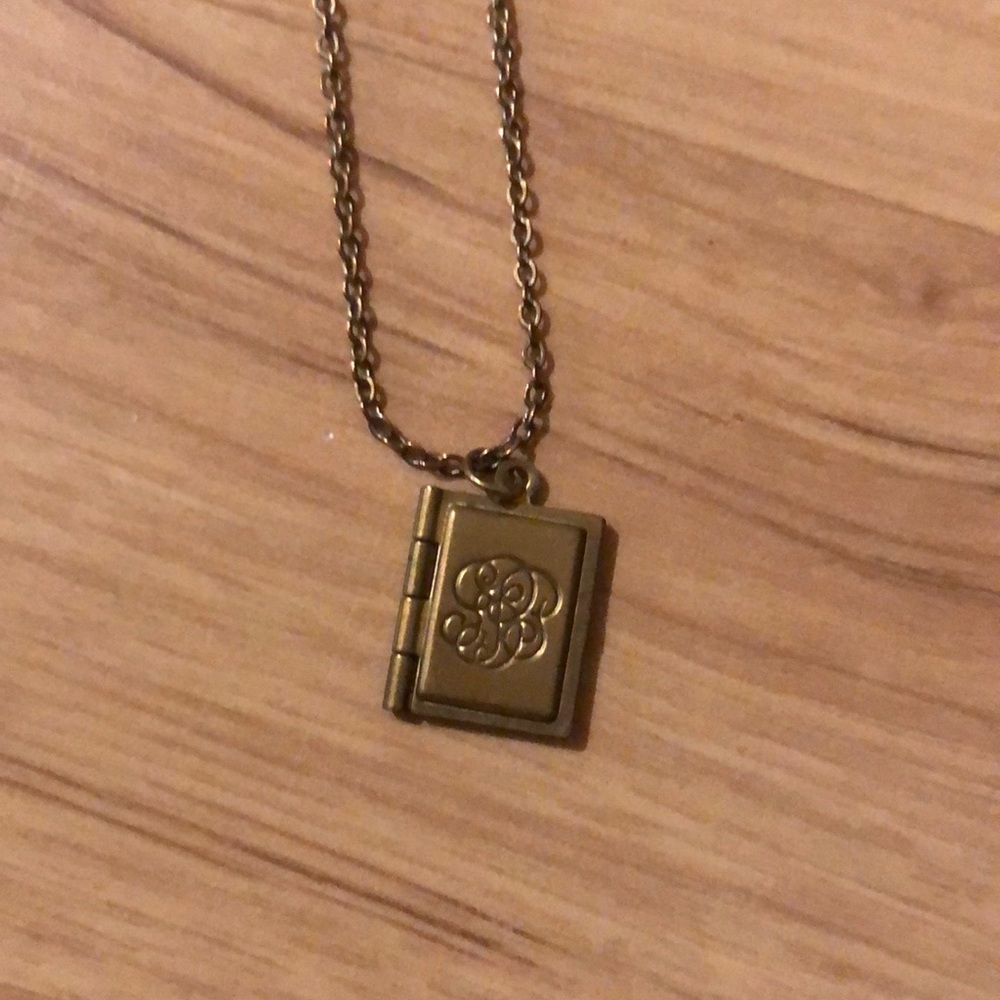 Gold locket necklace